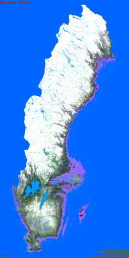 Sverige, med etiketter, HNH +45,0 m