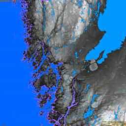 Uddevalla, with labels, SLR +15.0 m