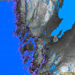 Uddevalla, with labels, SLR +20.0 m